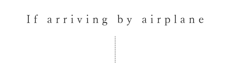 飛行機でお越しの場合